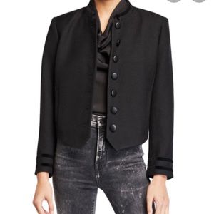 Frame black cropped blazer